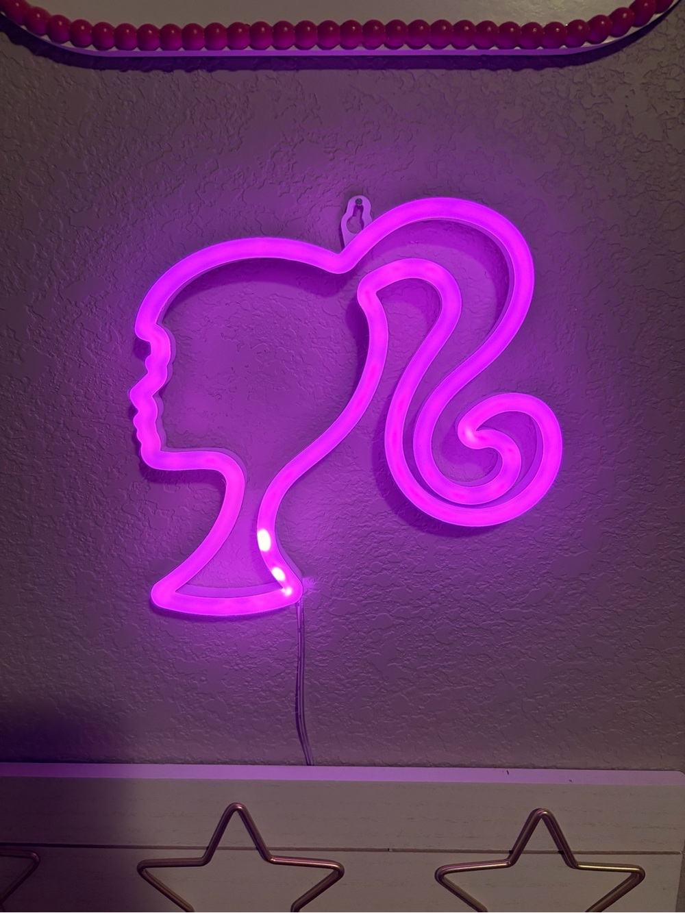 Neon Barbie hanging sign